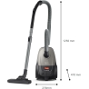Philips Vacuum Cleaner|PHILIPS|Input power 850 W|Dust capacity 3 L|Cylinder vacuum|Cleaning type Dry|Dust container Dust bag|Col