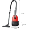 Philips Vacuum Cleaner|PHILIPS|Input power 800 W|Dust capacity 3 L|Cylinder vacuum|Cleaning type Dry|Dust container Dust bag|Col