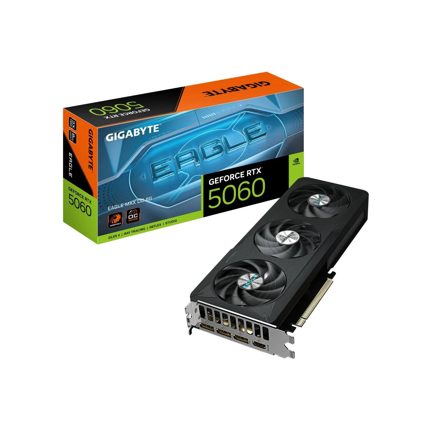 Gigabyte GeForce RTX 5060 EAGLE MAX OC 8G | NVIDIA | 8 GB | GeForce RTX 5060 | GDDR7 | HDMI ports quantity 1 | PCI-E 5.0