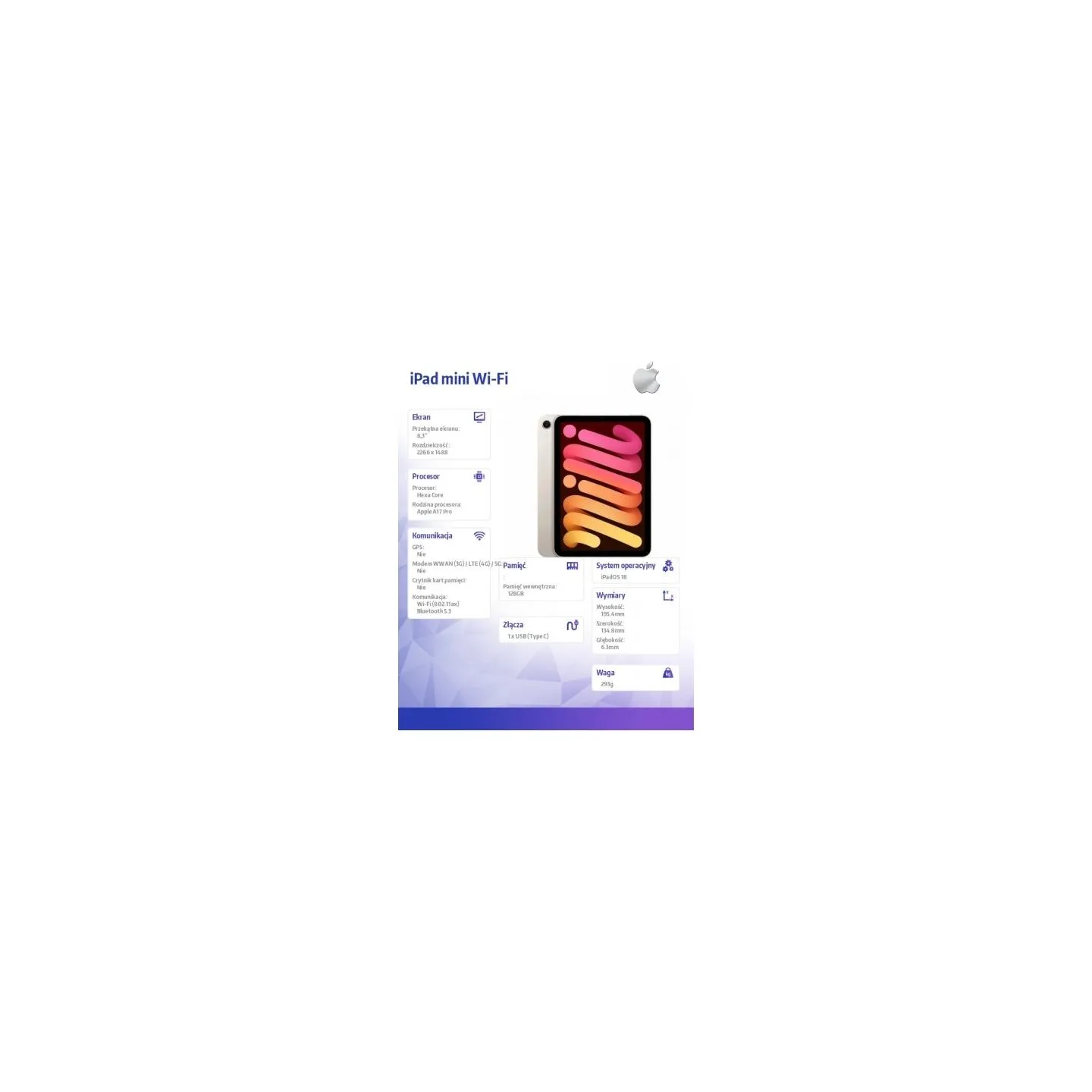 Apple iPad mini Wi-Fi 128GB Starlight