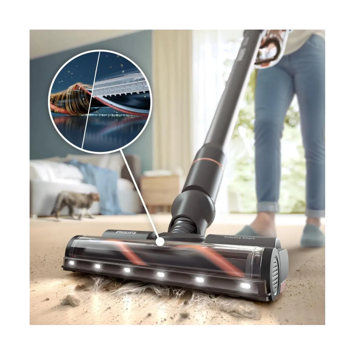 Philips 7000 Series Cordless Stick vacuum cleaner XC7163/01/Damaged package / XC7163/01?/PACKAGE