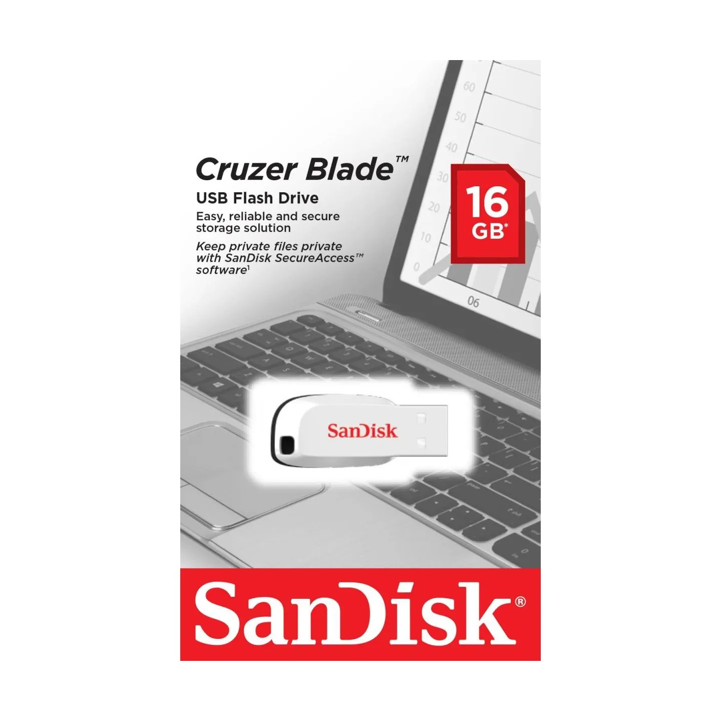 Sandisk MEMORY DRIVE FLASH USB2 16GB/SDCZ50C-016G-B35W SANDISK