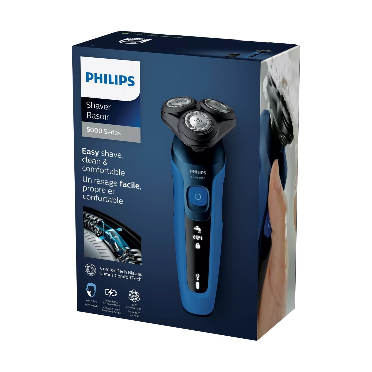 Philips | Electric Shaver | S5466/17 | Operating time (max) 45 min | Wet & Dry | Lithium Ion | Royal Blue