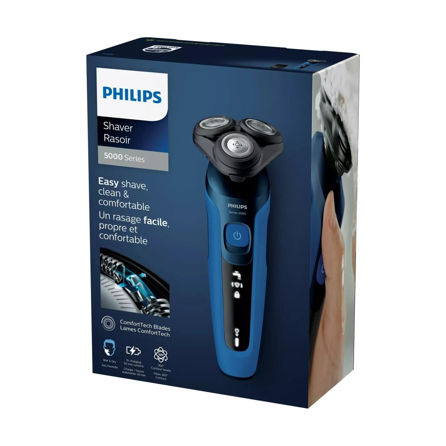Philips | Electric Shaver | S5466/17 | Operating time (max) 45 min | Wet & Dry | Lithium Ion | Royal Blue