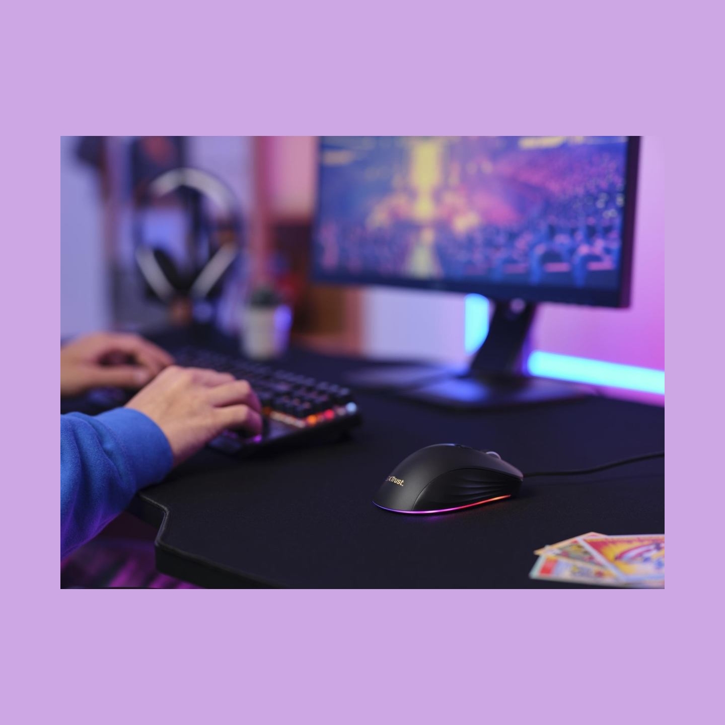 Trust MOUSE USB OPTICAL GAMING/GXT924 YBAR+ BLACK 24890 TRUST
