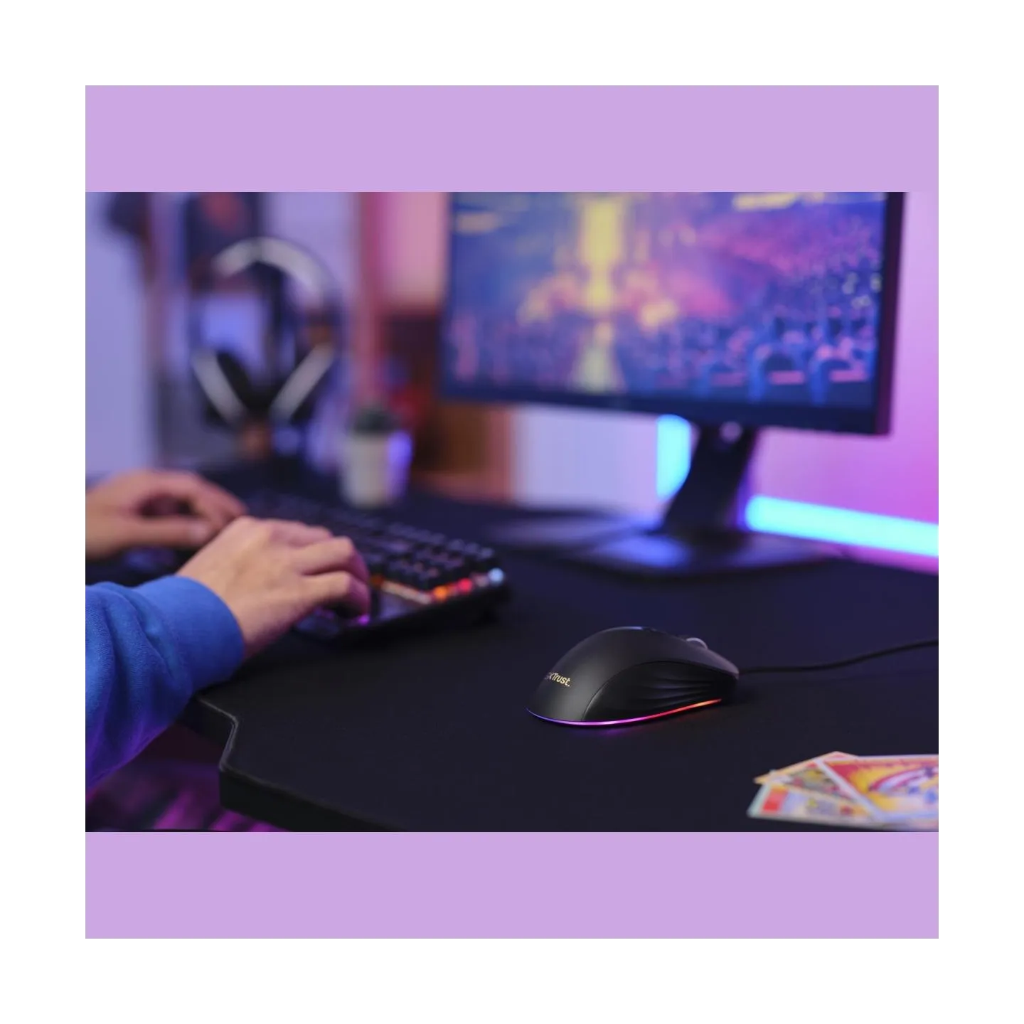Trust MOUSE USB OPTICAL GAMING/GXT924 YBAR+ BLACK 24890 TRUST