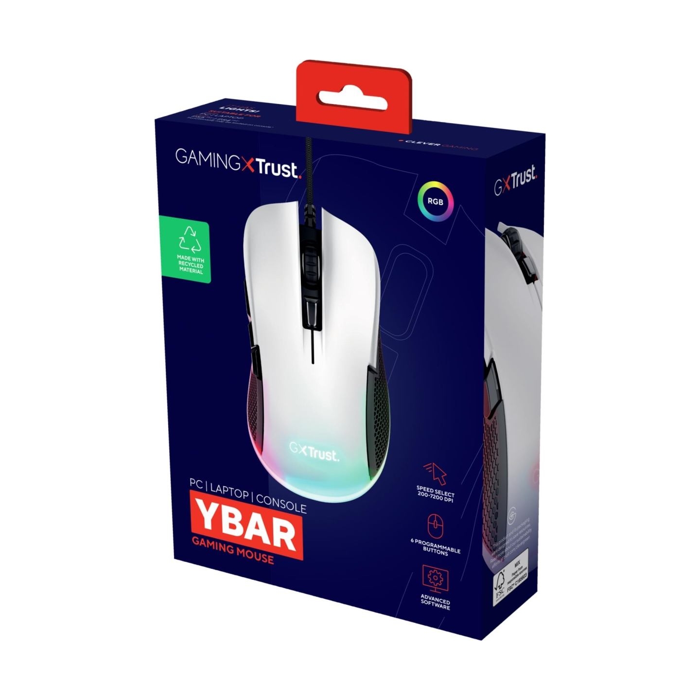 Trust MOUSE USB OPTICAL ECO/GXT922W YBAR 24730 TRUST