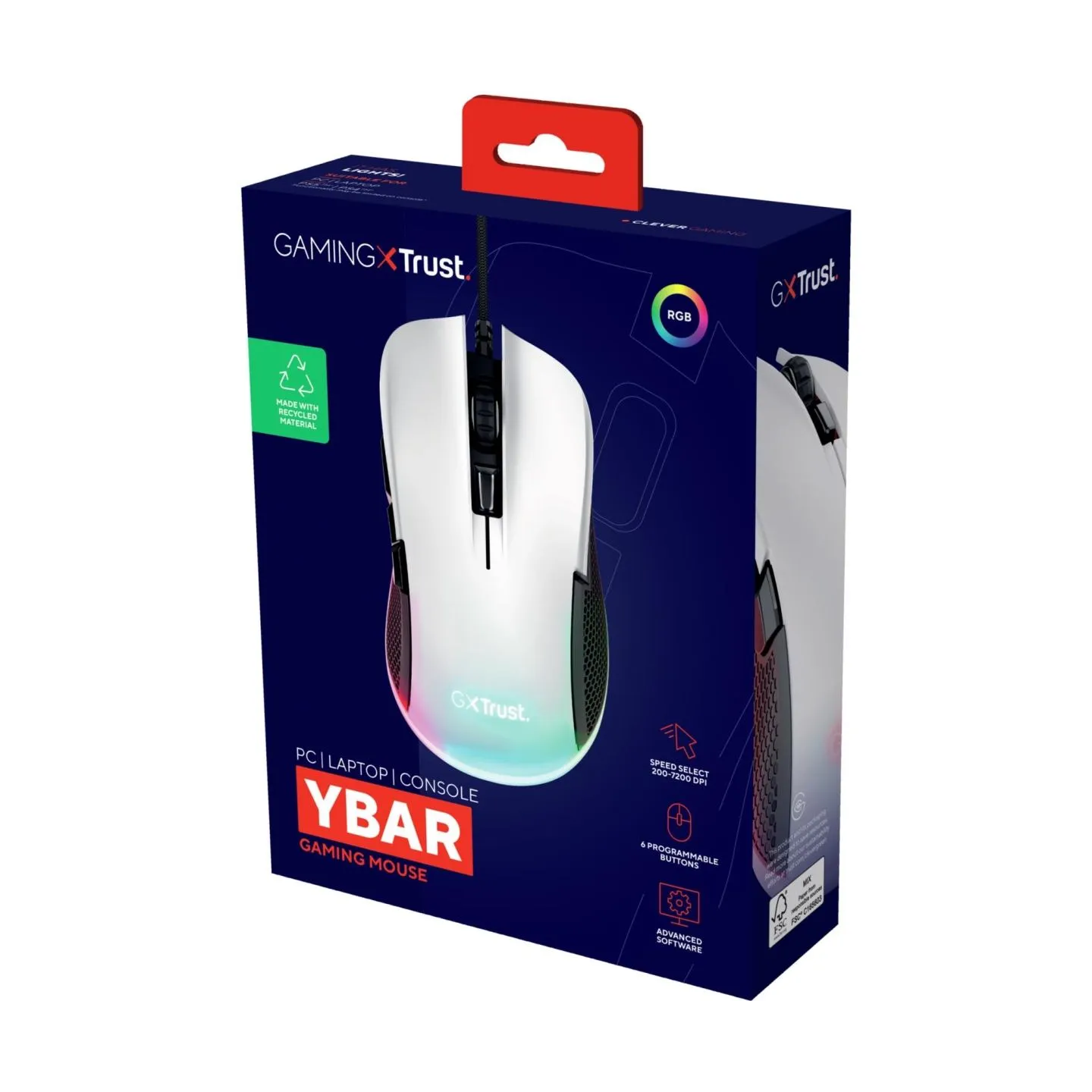 Trust MOUSE USB OPTICAL ECO/GXT922W YBAR 24730 TRUST