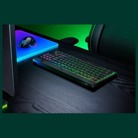 Razer | BlackWidow V4 Low-Profile HyperSpeed | Keyboard | Wireless | US | Bluetooth | Orange Switches | Black