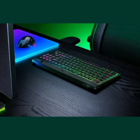 Razer | BlackWidow V4 Low-Profile HyperSpeed | Keyboard | Wireless | US | Bluetooth | Orange Switches | Black