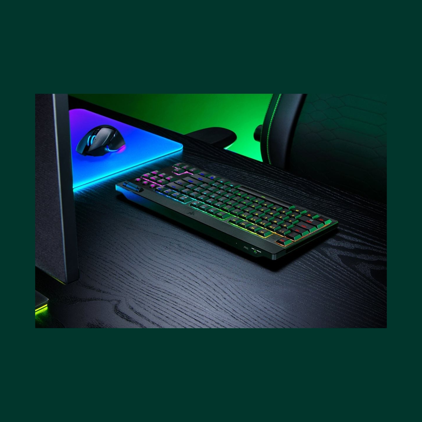 Razer | BlackWidow V4 Low-Profile HyperSpeed | Keyboard | Wireless | US | Bluetooth | Orange Switches | Black