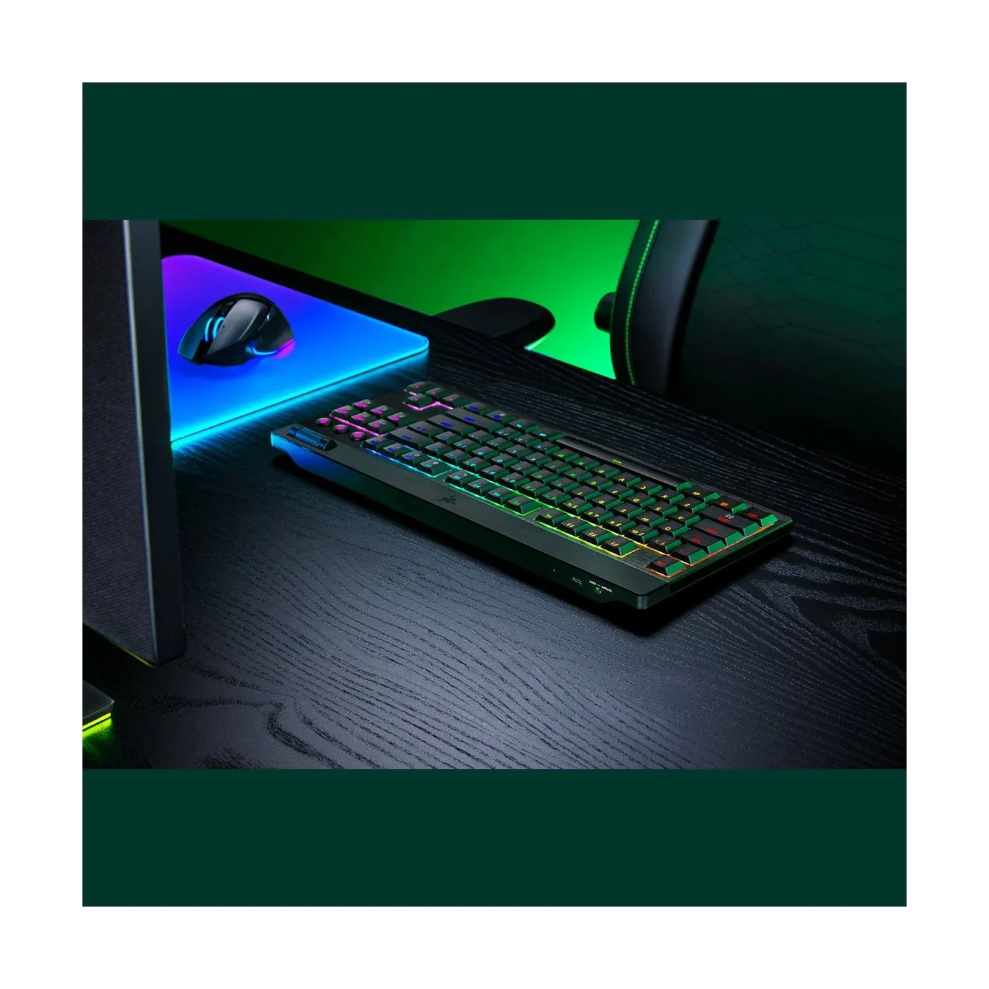 Razer | BlackWidow V4 Low-Profile HyperSpeed | Keyboard | Wireless | US | Bluetooth | Orange Switches | Black