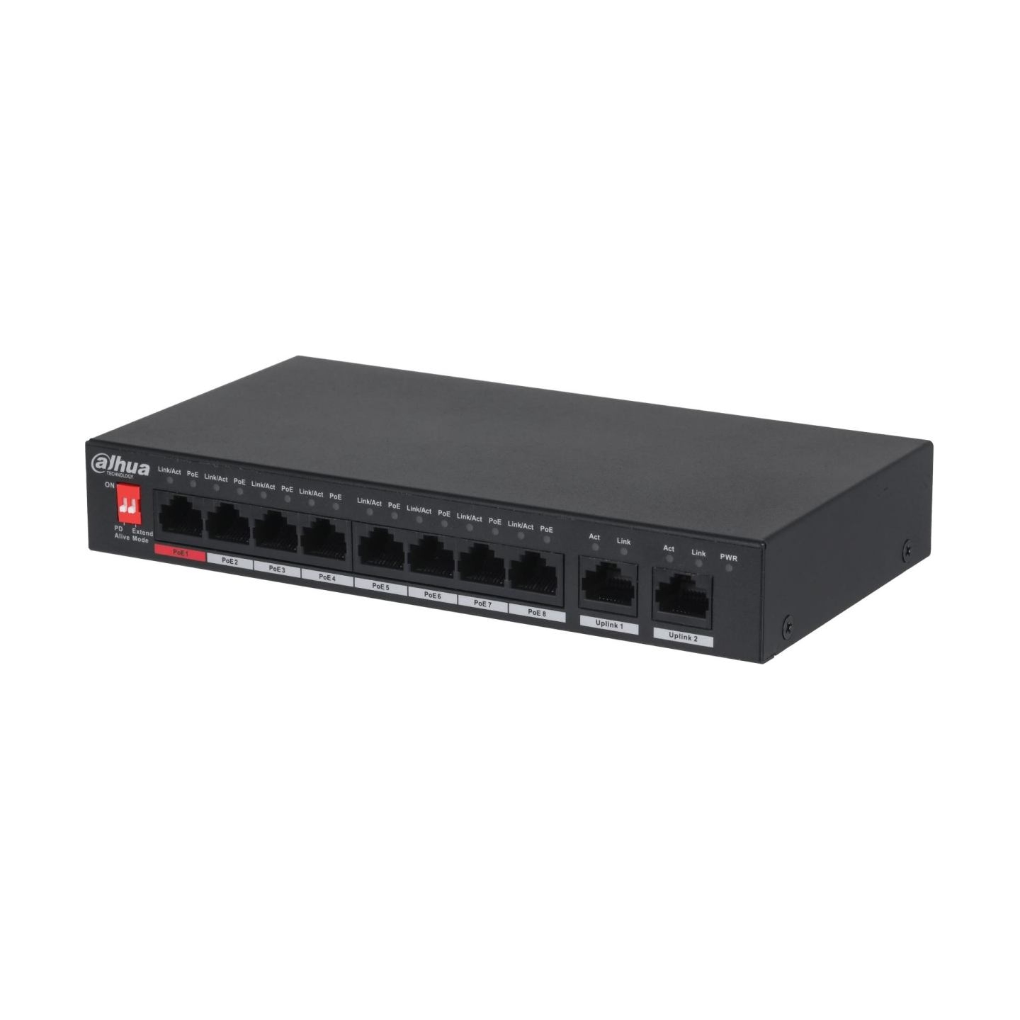 Dahua Switch|DAHUA|PFS3010-8ET-96-V2|Desktop/pedestal|PoE ports 8|96 Watts|DH-PFS3010-8ET-96-V2