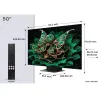 TCL TV Set|TCL|50 "|4K Ultra HD|3840 x 2160 pixels|Flat|16:9|QD-Mini LED|50C7K