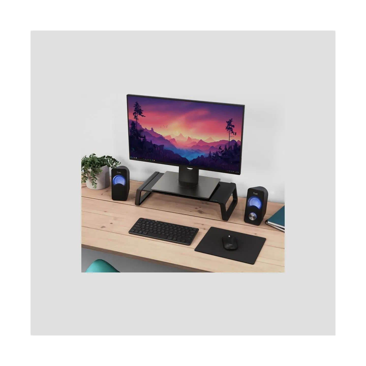 Trust MONITOR ACC STAND MONTA/GLASS BLK 25271 TRUST