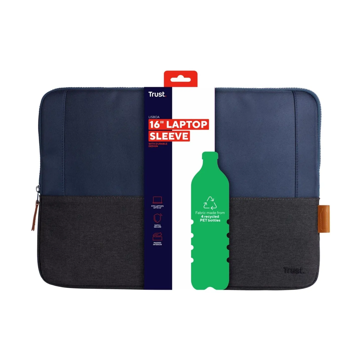 Trust NB SLEEVE 16" LISBOA/BLUE 24982 TRUST