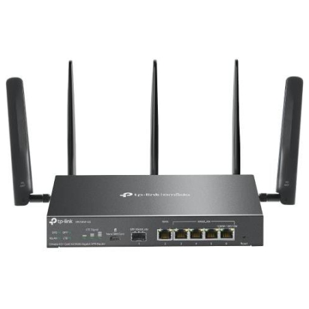Tp-Link Wireless Router|TP-LINK|Omada 4G+ Cat6 AX3000 Gigabit VPN Router|Wi-Fi 6 (802.11ax)|Data speed 2402 Mbit/s|Ethernet WAN 