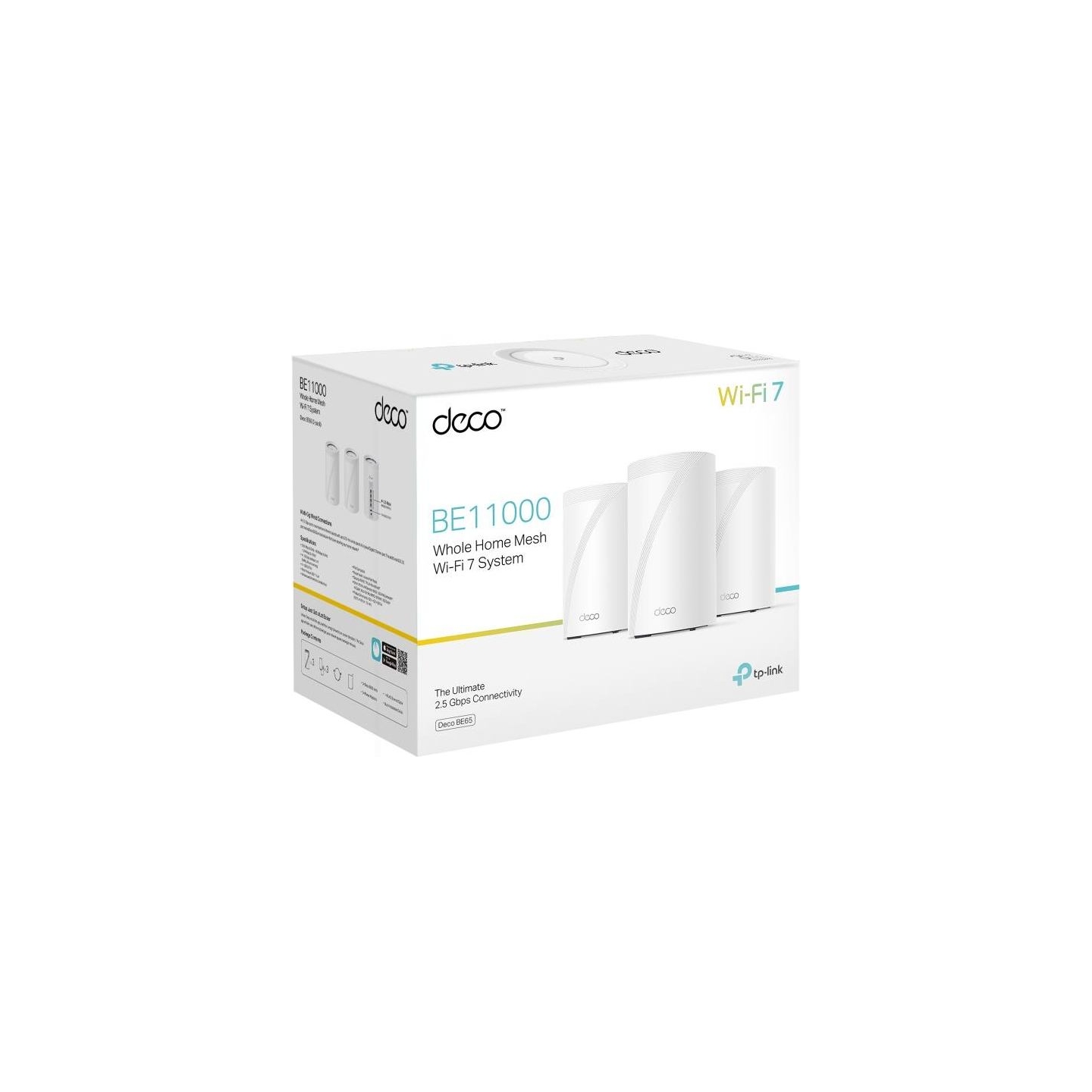 Tp-Link Wireless Router|TP-LINK|Wireless Access Point / Router|3-pack|9300 Mbps|Mesh|Wi-Fi 7|USB 3.0|4x2.5GbE|LAN \ WAN ports 4|