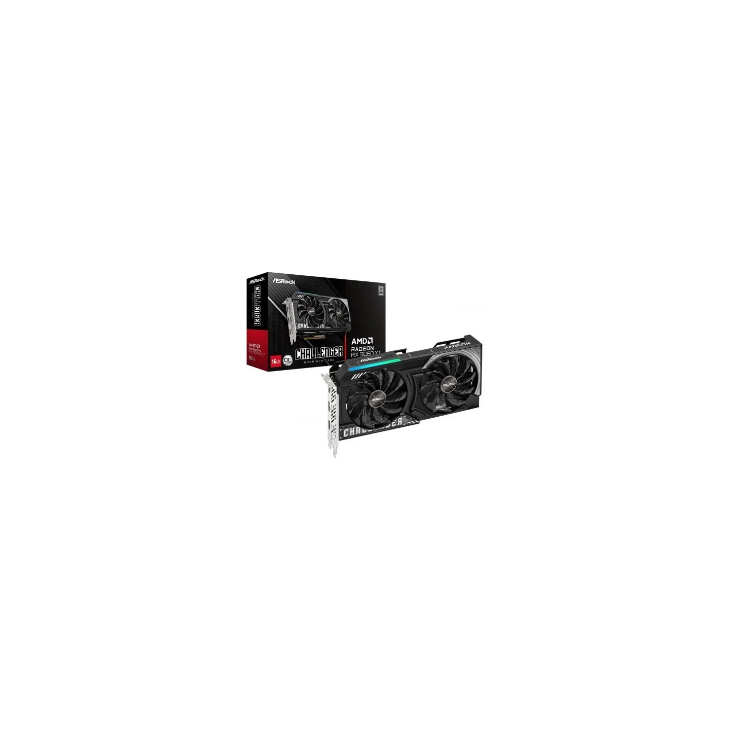 Asrock Graphics card Radeon RX 9060 XT CHALLENGER 16GB GDDR6 128bit 2DP/HDMI
