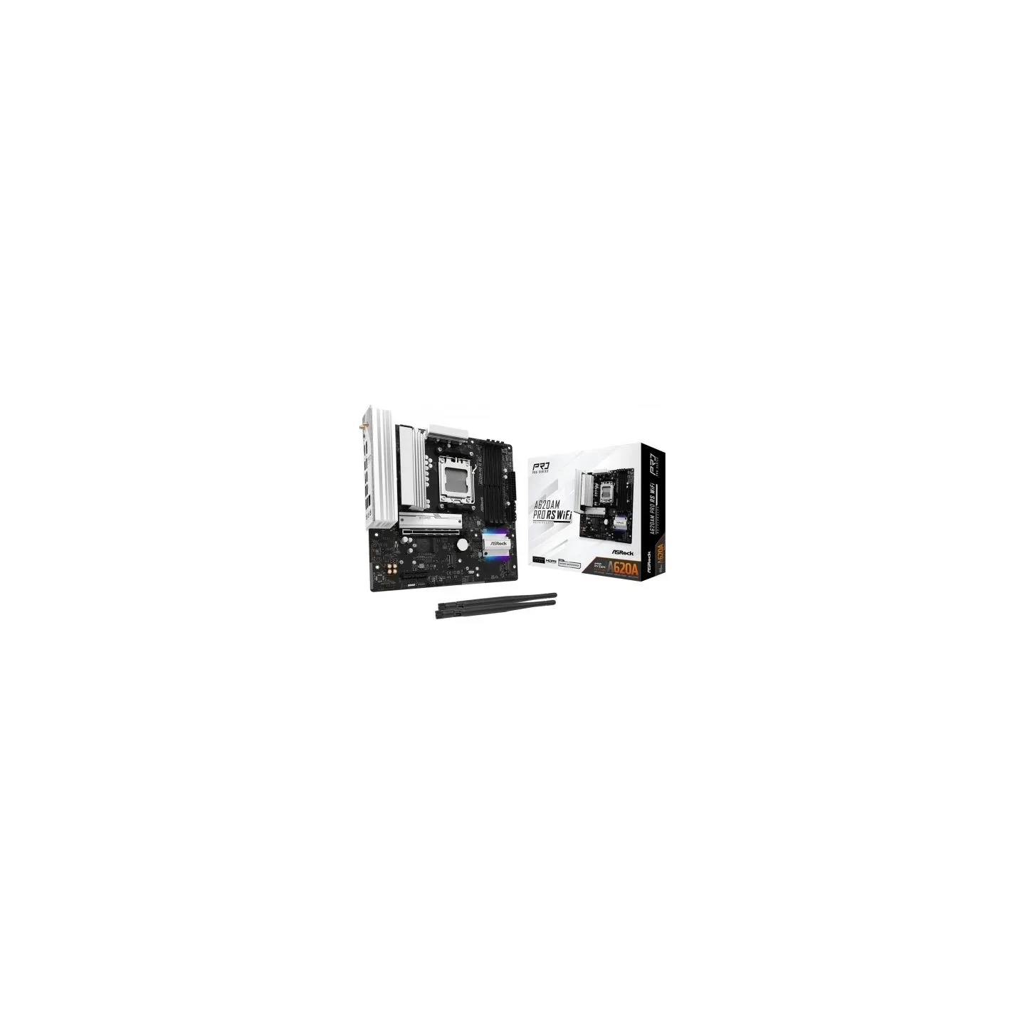 Asrock Motherboard A620AM PRO RS WIFI AM5 4DDR5 HDMI/DP M.2 mATX