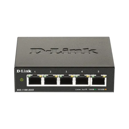 D-Link | Smart Managed Switch | DGS-1100-05V2/E | Managed L2 | Rackmountable | Gigabit Ethernet (copper) ports quantity 5