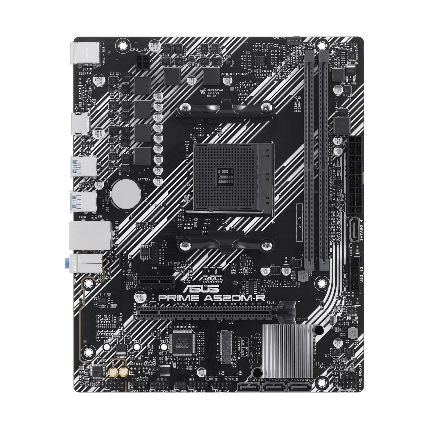 Asus | Processor family AMD A520 | Processor socket 1 x Socket AM4 | 2 DIMM slots - DDR4, ECC, unbuffered | Supported hard disk 