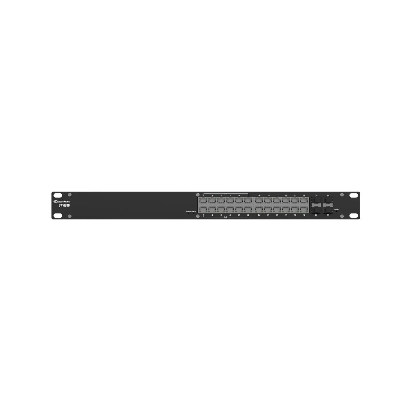 Teltonika Managed PoE+ switch 12x PoE+& 12 x Gigabit Ethernet ports PROFINET and MRP support | Teltonika