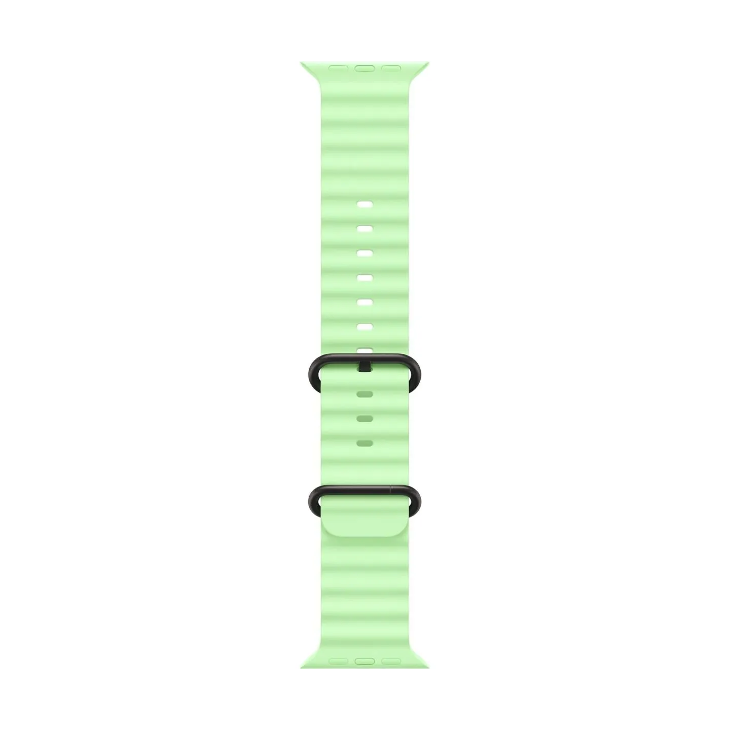 Apple | 49mm Neon Green Ocean Band - Black Titanium Finish