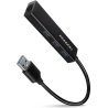 Axagon HMA-GL3A 3x USB-A + GLAN, USB3.2 Gen 1 hub, metal, 20cm USB-A cable