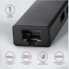 Axagon HMA-GL3A 3x USB-A + GLAN, USB3.2 Gen 1 hub, metal, 20cm USB-A cable