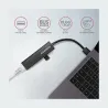 Axagon HMA-GL3A 3x USB-A + GLAN, USB3.2 Gen 1 hub, metal, 20cm USB-A cable
