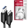 Axagon Data and charging USB 3.2 Gen1 cable length 1 m. 3A. Black.