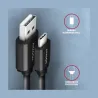 Axagon Data and charging USB 2.0 cable lengh 0.6m. 3A. Black twisted.