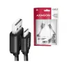 Axagon Data and charging USB 2.0 cable lengh 0.6m. 3A. Black twisted.