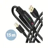 Axagon ADR-215B Active connection USB 2.0 A-M > B-M cable, 15 m long. Power supply option.