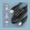 Axagon ADR-215B Active connection USB 2.0 A-M > B-M cable, 15 m long. Power supply option.
