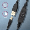 Axagon ADR-215B Active connection USB 2.0 A-M > B-M cable, 15 m long. Power supply option.