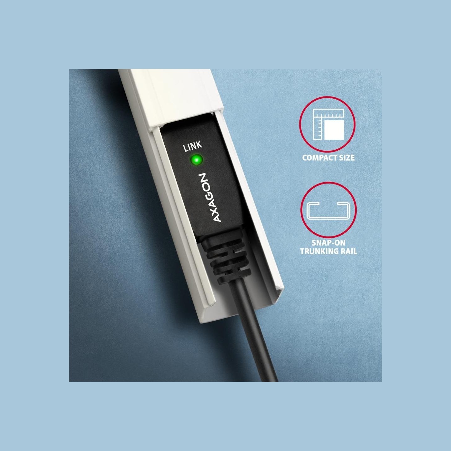 Axagon ADR-215B Active connection USB 2.0 A-M > B-M cable, 15 m long. Power supply option.