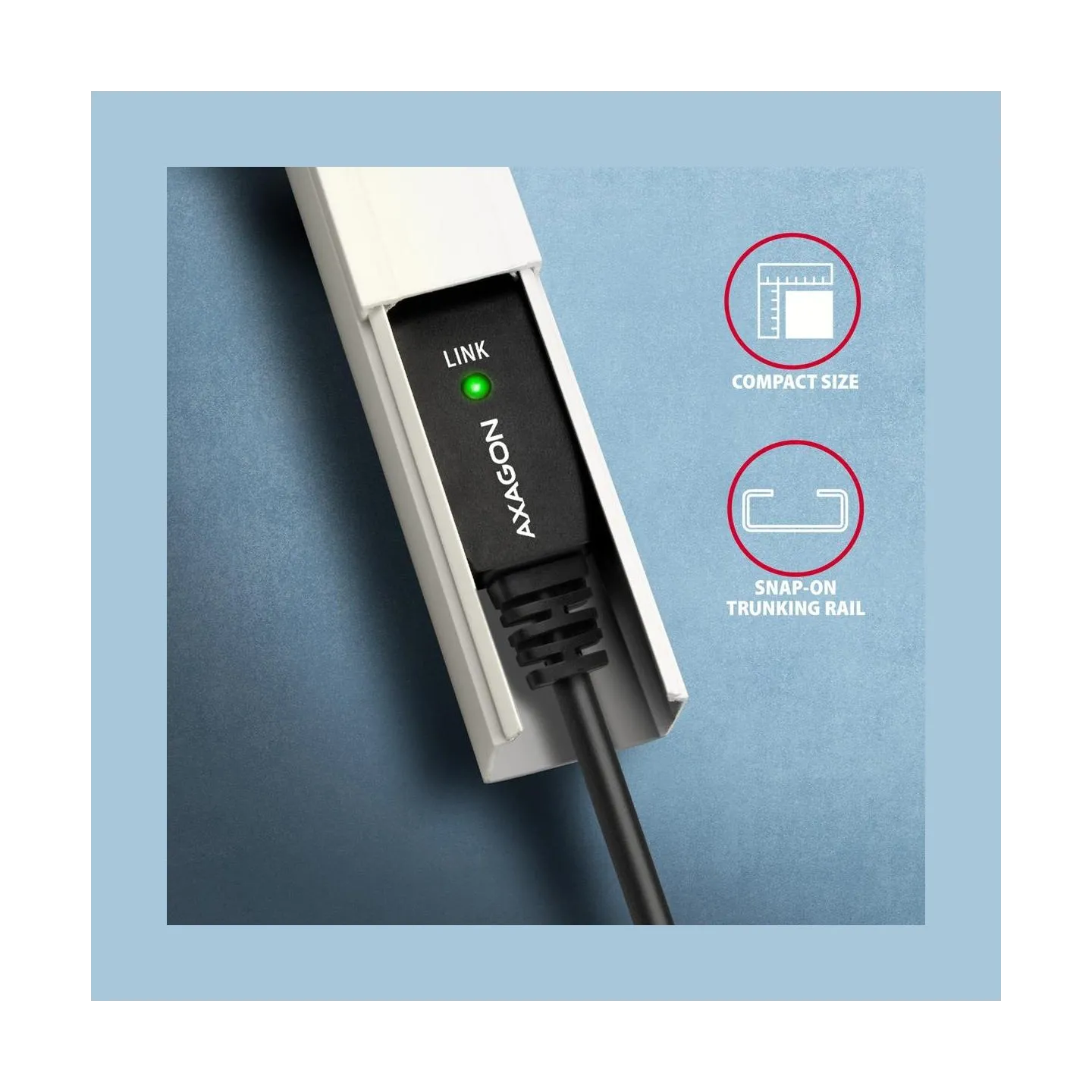 Axagon ADR-215B Active connection USB 2.0 A-M > B-M cable, 15 m long. Power supply option.