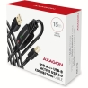Axagon ADR-215B Active connection USB 2.0 A-M > B-M cable, 15 m long. Power supply option.