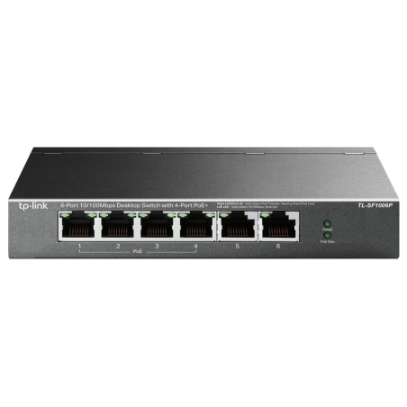 Tp-Link | Switch | TL-SF1006P | Unmanaged | Desktop | 10/100 Mbps (RJ-45) ports quantity 6 | PoE+ ports quantity 4 | Power suppl
