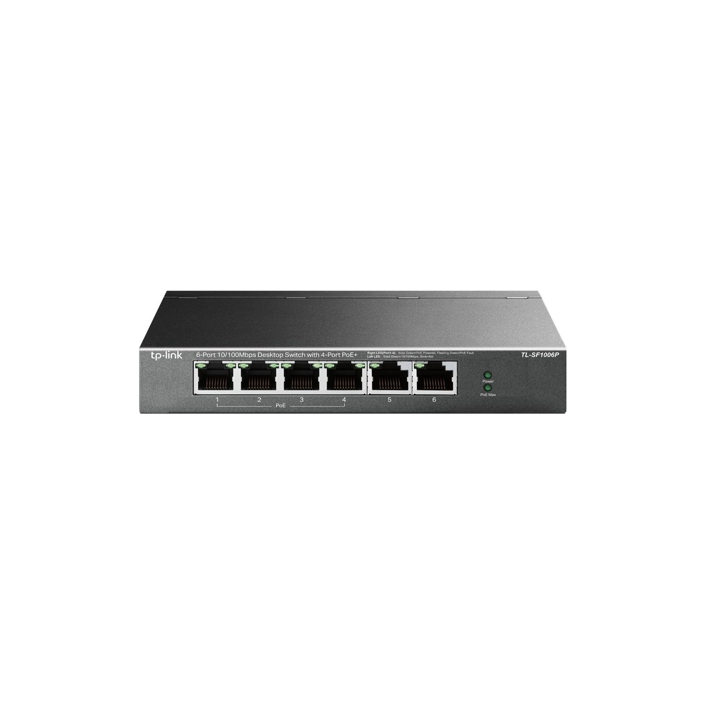 Tp-Link | Switch | TL-SF1006P | Unmanaged | Desktop | 10/100 Mbps (RJ-45) ports quantity 6 | PoE+ ports quantity 4 | Power suppl