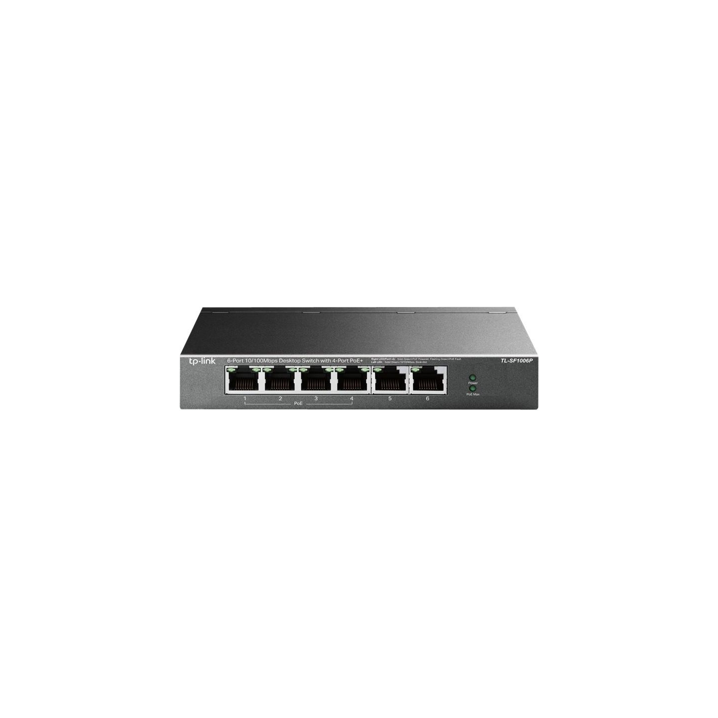 Tp-Link | Switch | TL-SF1006P | Unmanaged | Desktop | 10/100 Mbps (RJ-45) ports quantity 6 | PoE+ ports quantity 4 | Power suppl
