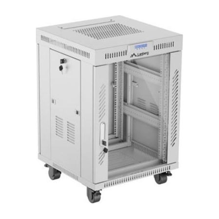 Lanberg rack cabinet 15U 600x600 glass