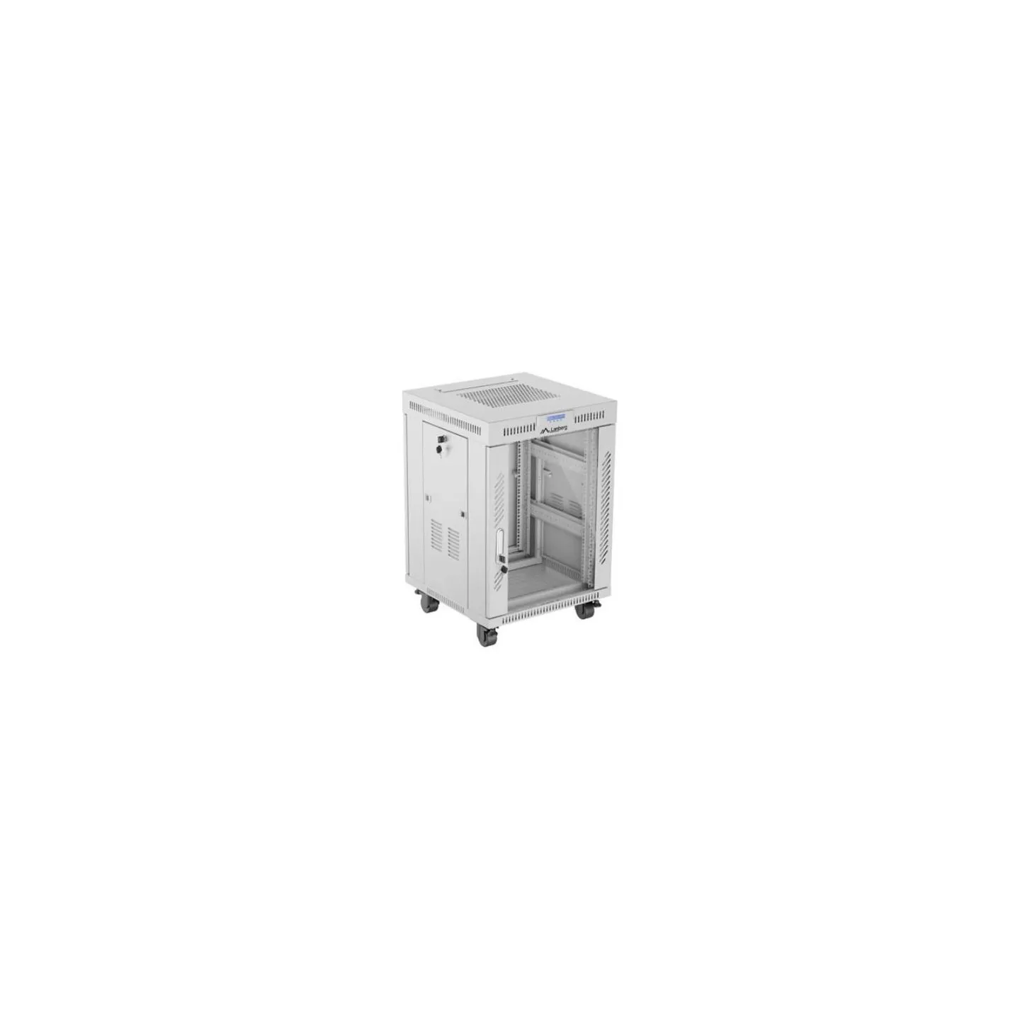 Lanberg rack cabinet 15U 600x600 glass
