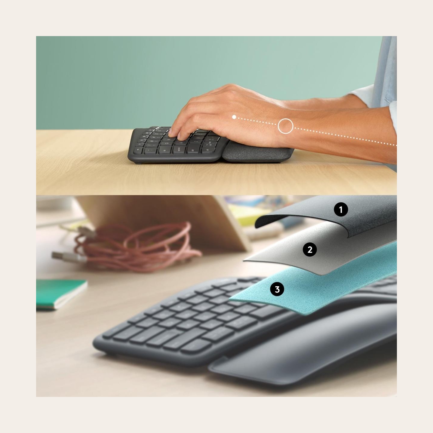 Logitech LOGI Ergo K860 Keyboard - Graphite (US)