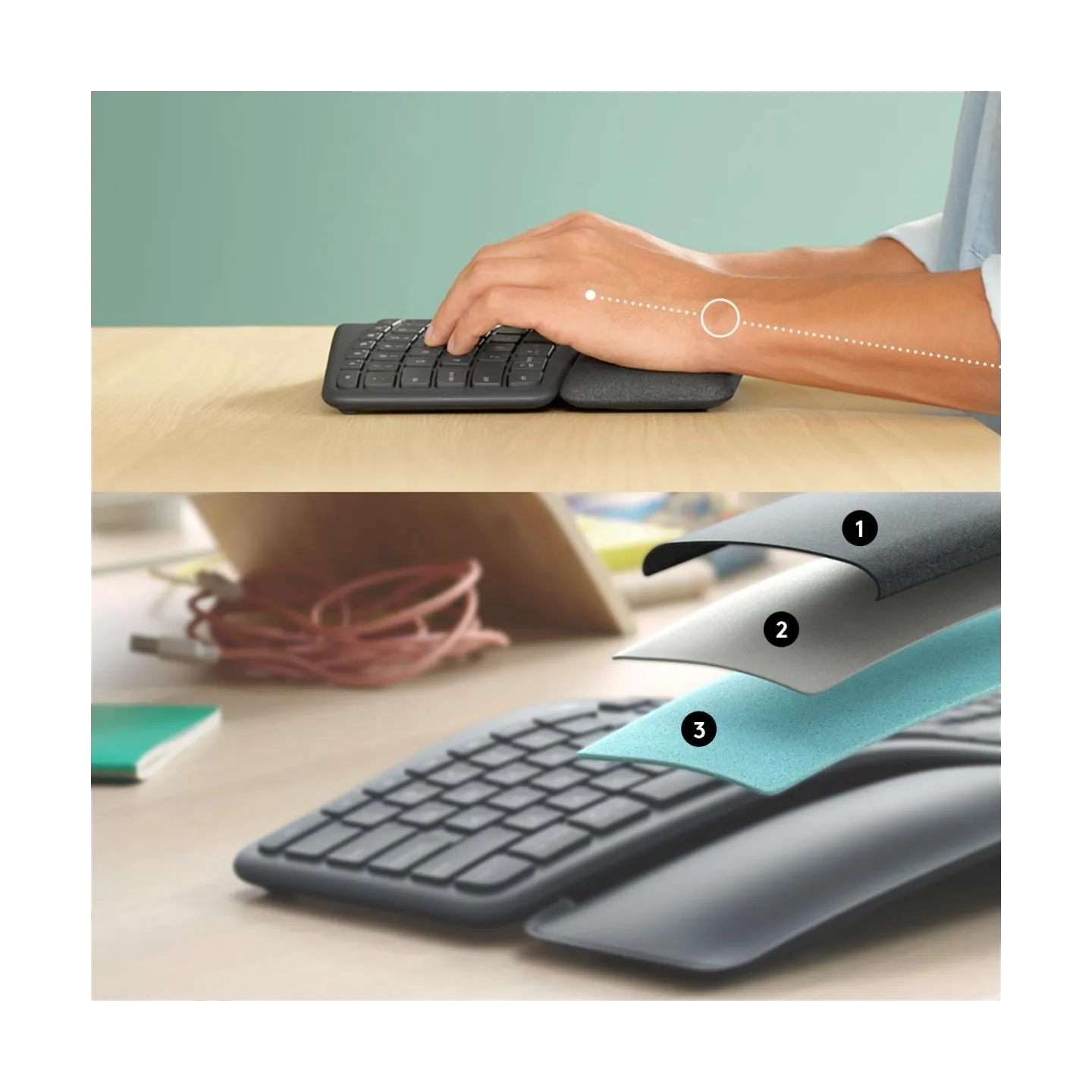 Logitech LOGI Ergo K860 Keyboard - Graphite (US)