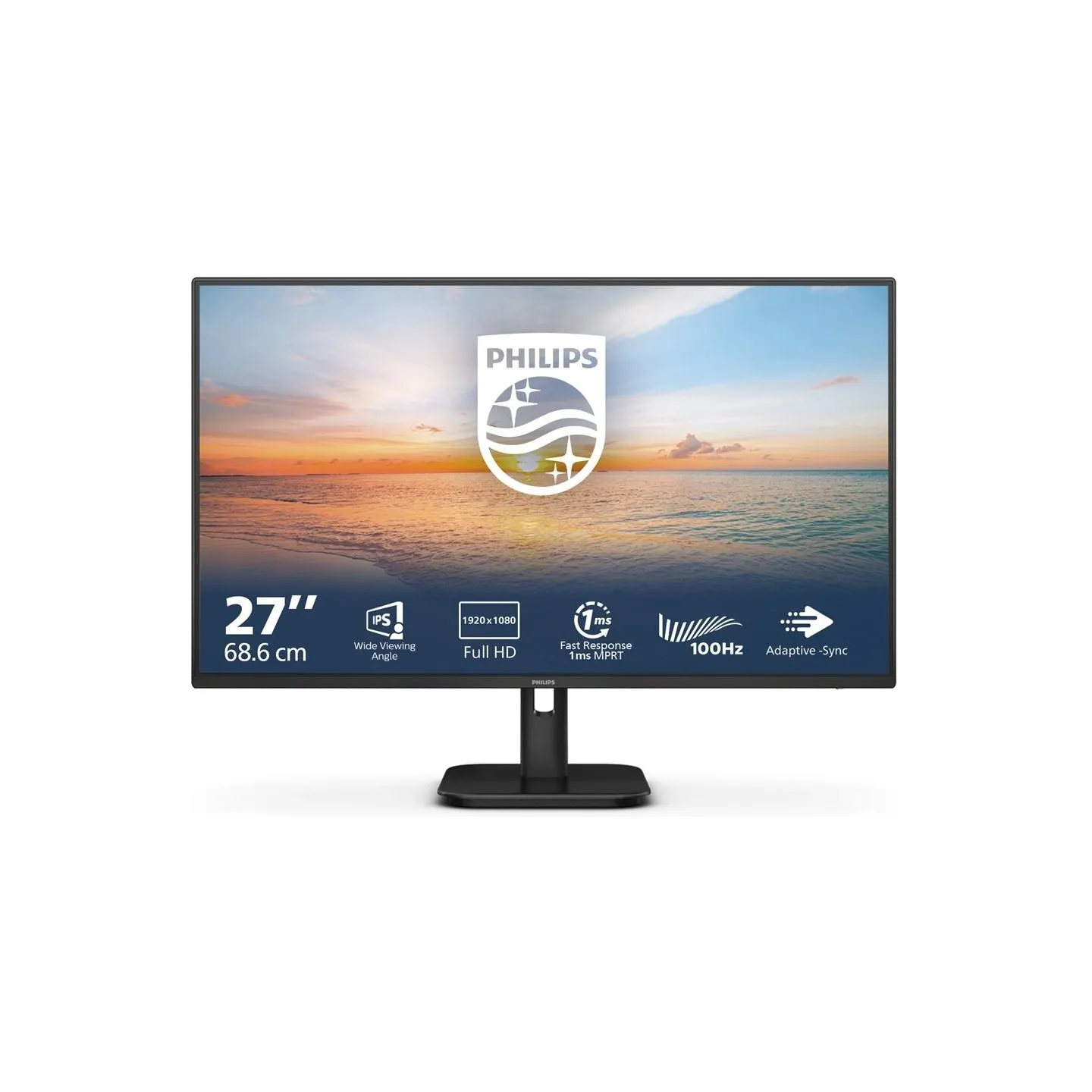 Philips | 27E1N1100A/00 | 27 " | IPS | 16:9 | 100 Hz | 4 ms | 1920 x 1080 pixels | 250 cd/m² | HDMI ports quantity 1 | Black | W