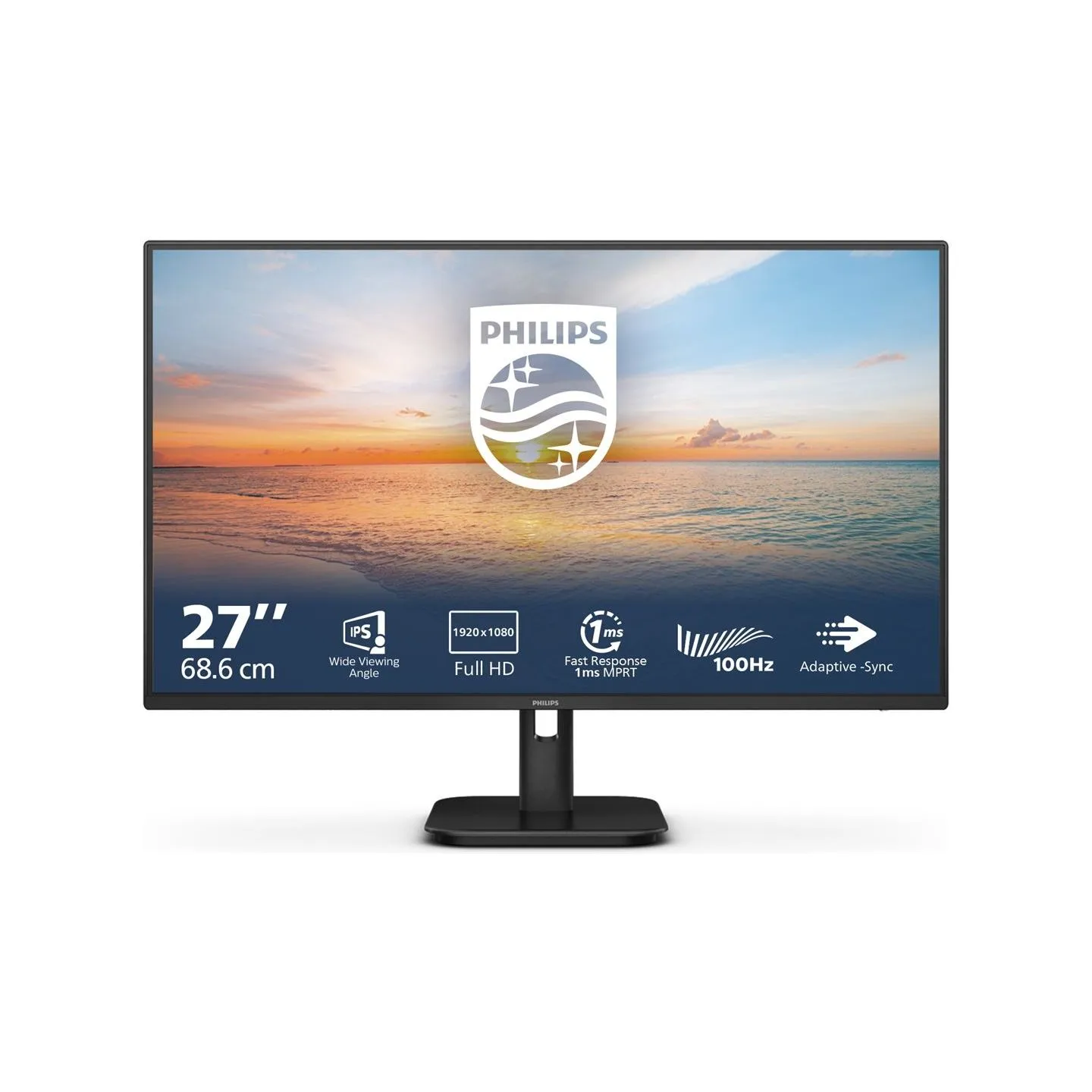 Philips | 27E1N1100A/00 | 27 " | IPS | 16:9 | 100 Hz | 4 ms | 1920 x 1080 pixels | 250 cd/m² | HDMI ports quantity 1 | Black | W