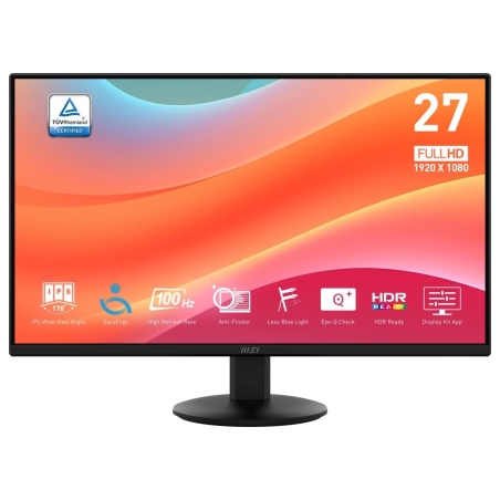 MSI LCD Monitor|MSI|PRO MP272L|27"|Business|Matte|Panel IPS|1920x1080|16:9|100Hz|1 ms|Tilt|Colour Black|PROMP272L